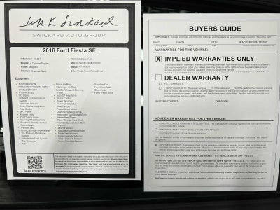 2016 Ford Fiesta SE