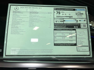 2026 Mercedes-Benz EQS 400 EQS 400