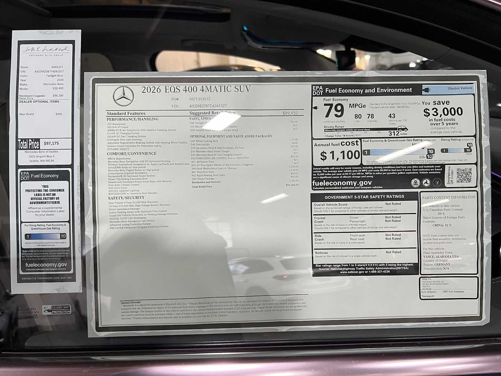 2026 Mercedes-Benz EQS 400 4MATIC® SUV