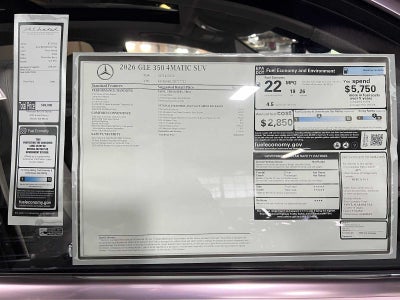 2026 Mercedes-Benz GLE 350 4MATIC® SUV