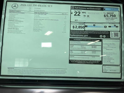2026 Mercedes-Benz GLE GLE 350