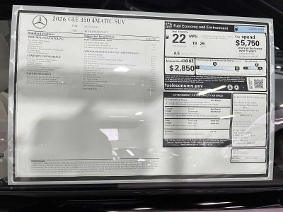 2026 Mercedes-Benz GLE 350 4MATIC® SUV