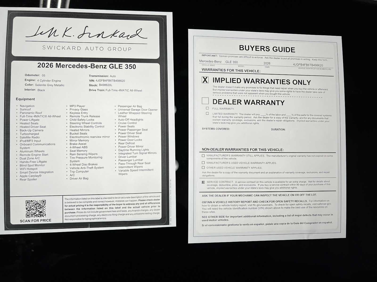 2026 Mercedes-Benz GLE 350 4MATIC® SUV