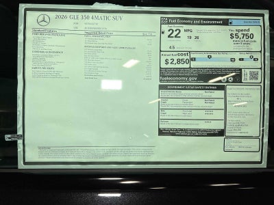 2026 Mercedes-Benz GLE 350 4MATIC® SUV