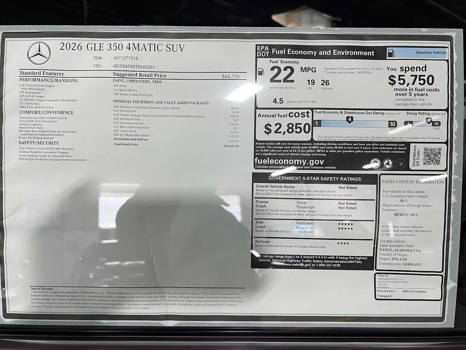 2026 Mercedes-Benz GLE 350 4MATIC® SUV
