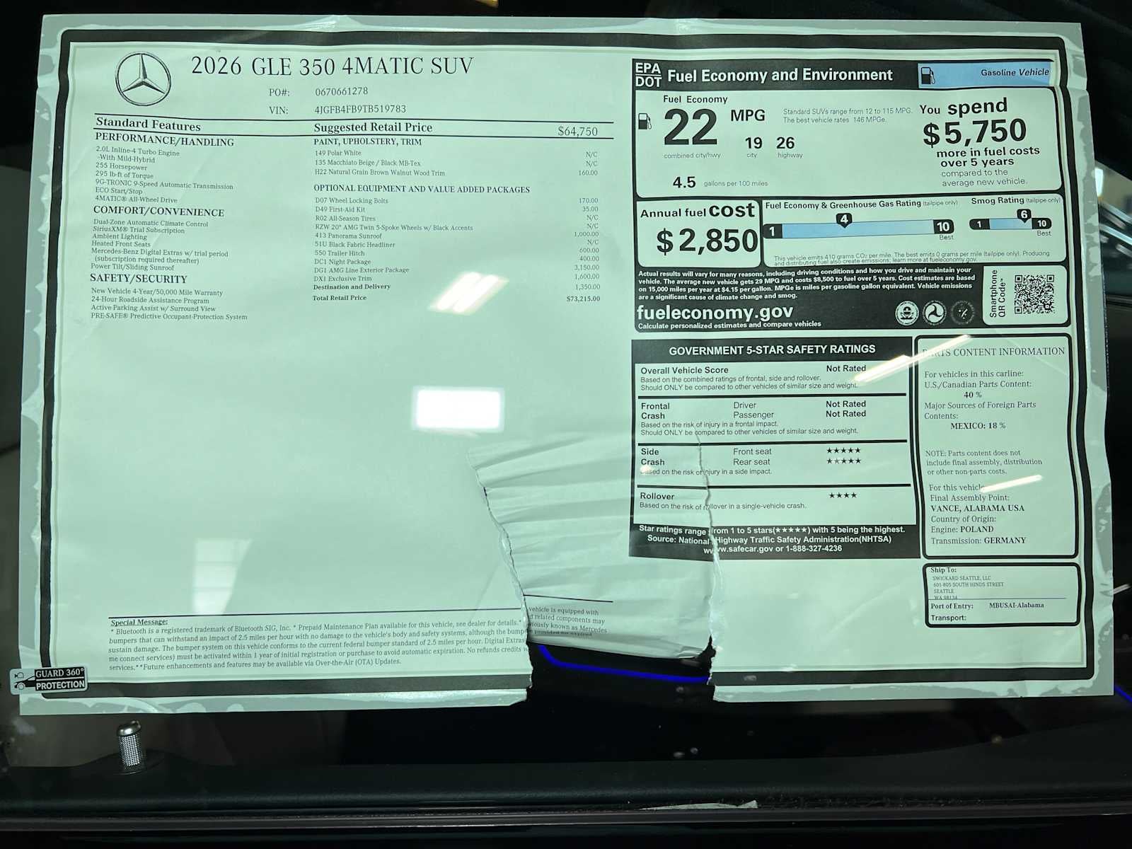 2026 Mercedes-Benz GLE GLE 350