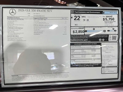 2026 Mercedes-Benz GLE 350 4MATIC® SUV