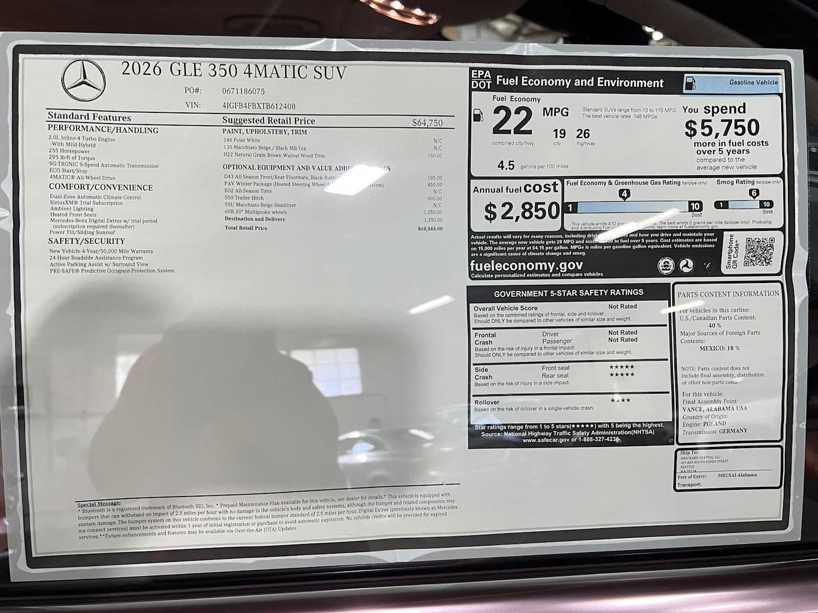 2026 Mercedes-Benz GLE 350 4MATIC® SUV