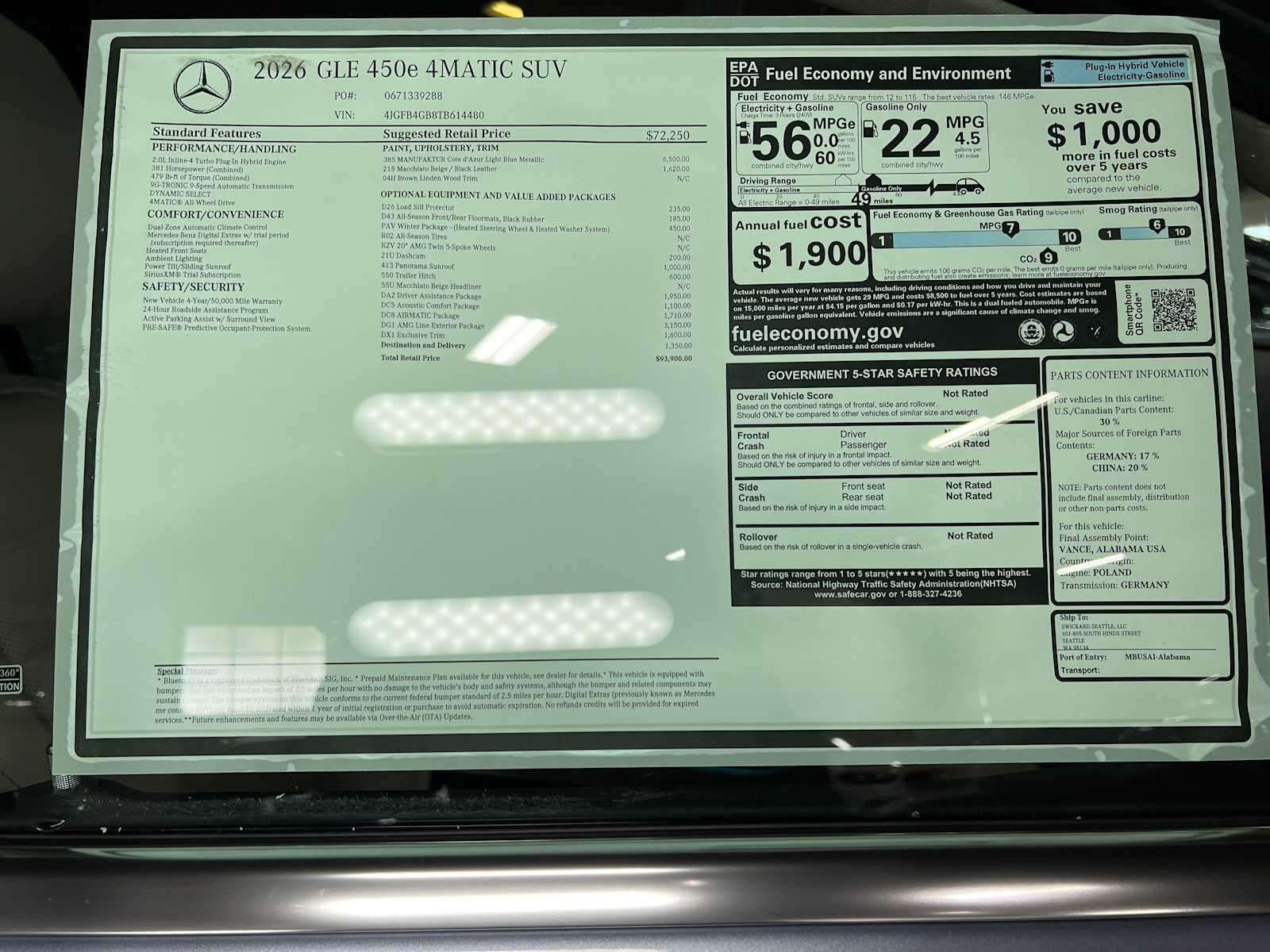 2026 Mercedes-Benz GLE GLE 450e