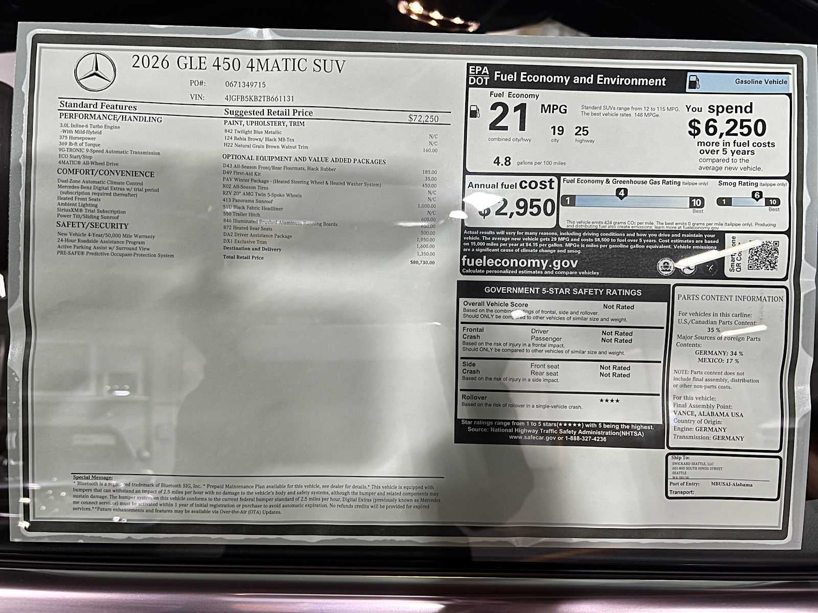 2026 Mercedes-Benz GLE 450 4MATIC® SUV