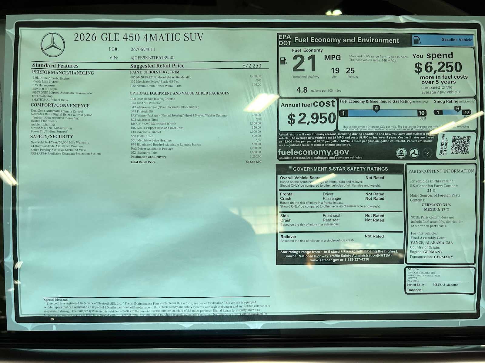 2026 Mercedes-Benz GLE 450 GLE 450