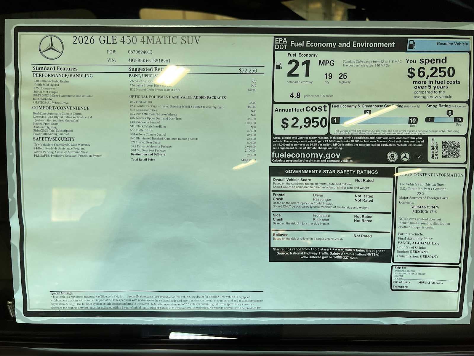 2026 Mercedes-Benz GLE 450 4MATIC® SUV