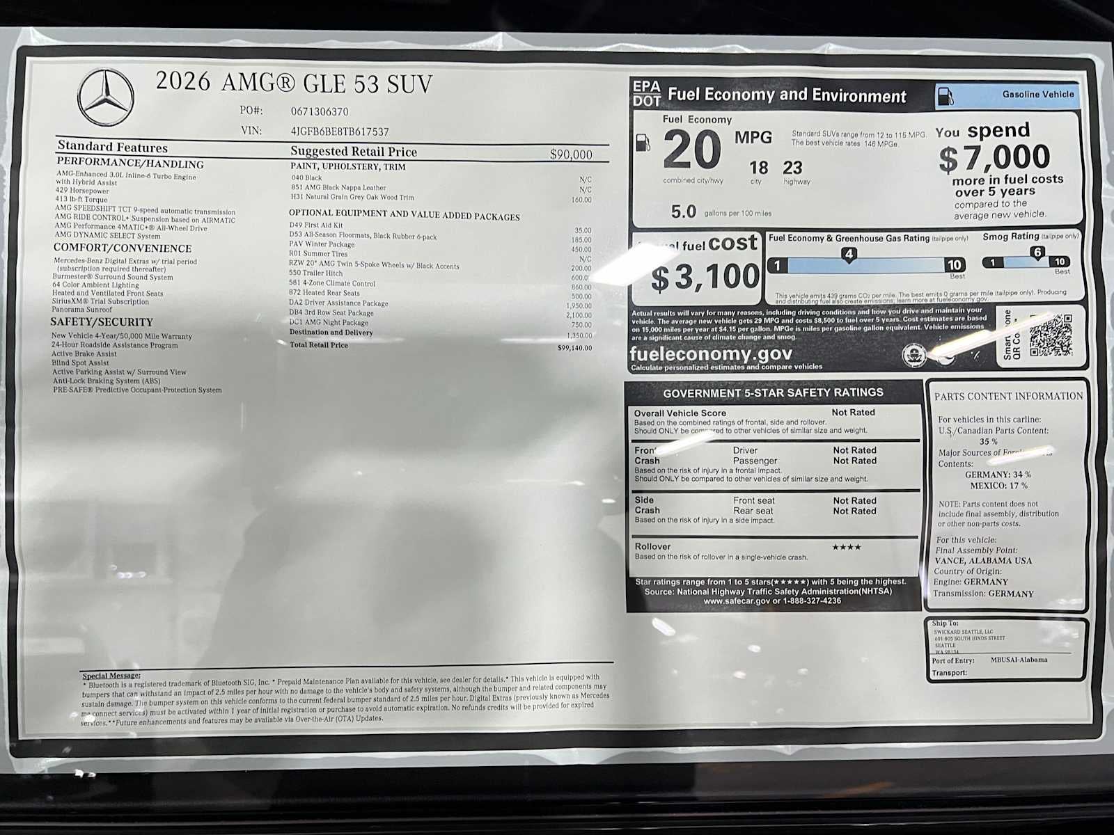 2026 Mercedes-Benz AMG® GLE 53 4MATIC®+ SUV