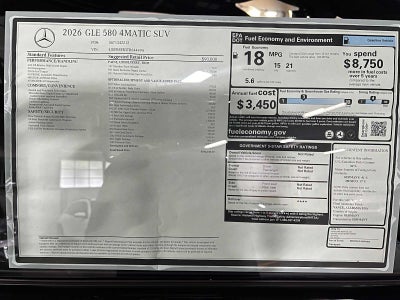 2026 Mercedes-Benz GLE 580 4MATIC® SUV