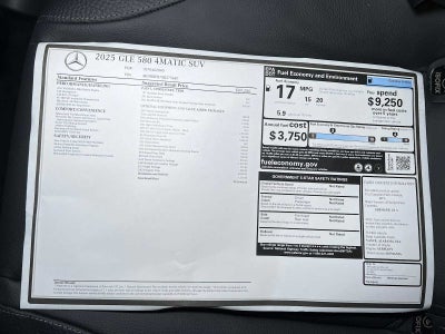 2025 Mercedes-Benz GLE 580 4MATIC® SUV