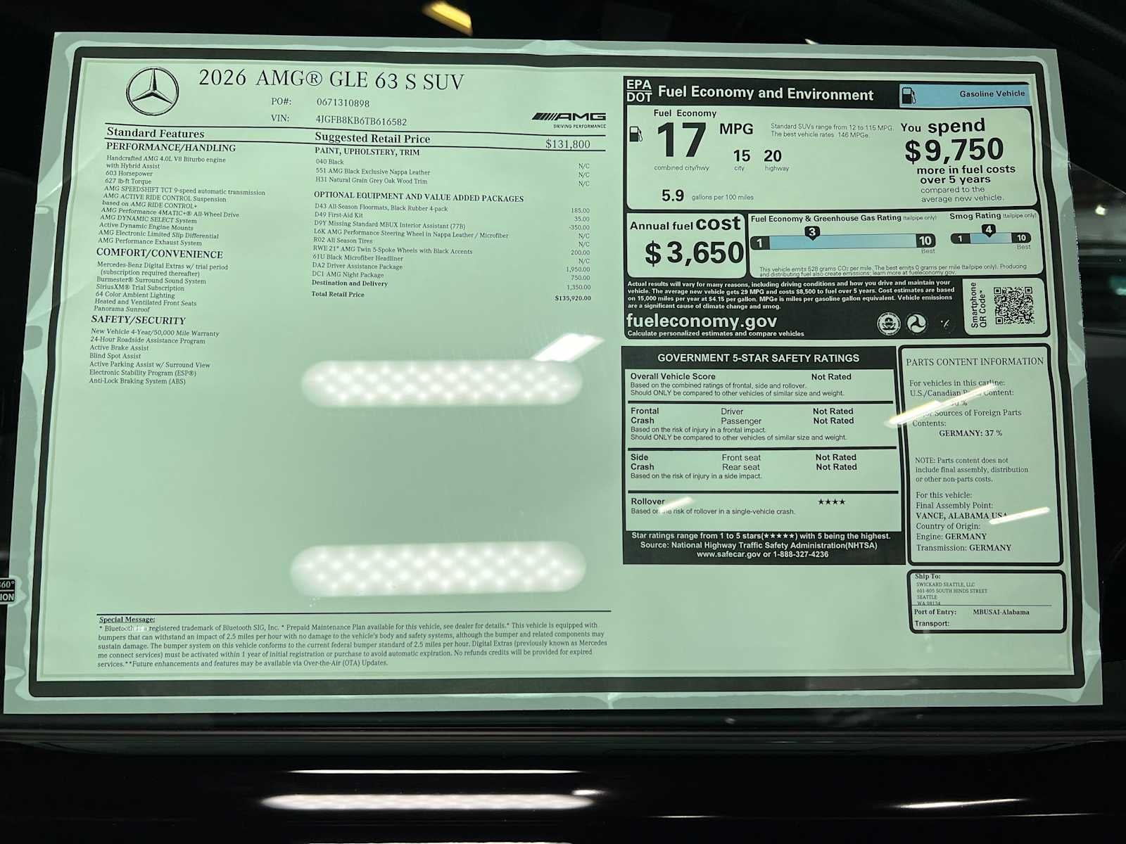 2026 Mercedes-Benz GLE AMG® GLE 63 S