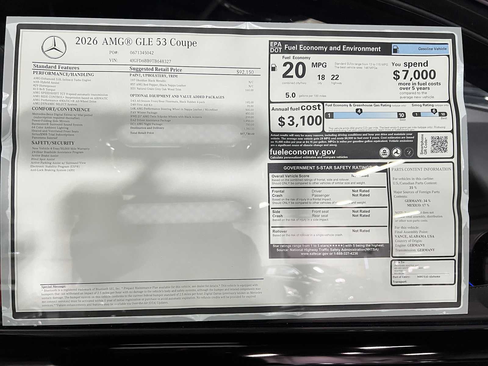 2026 Mercedes-Benz AMG® GLE 53 4MATIC®+ Coupe