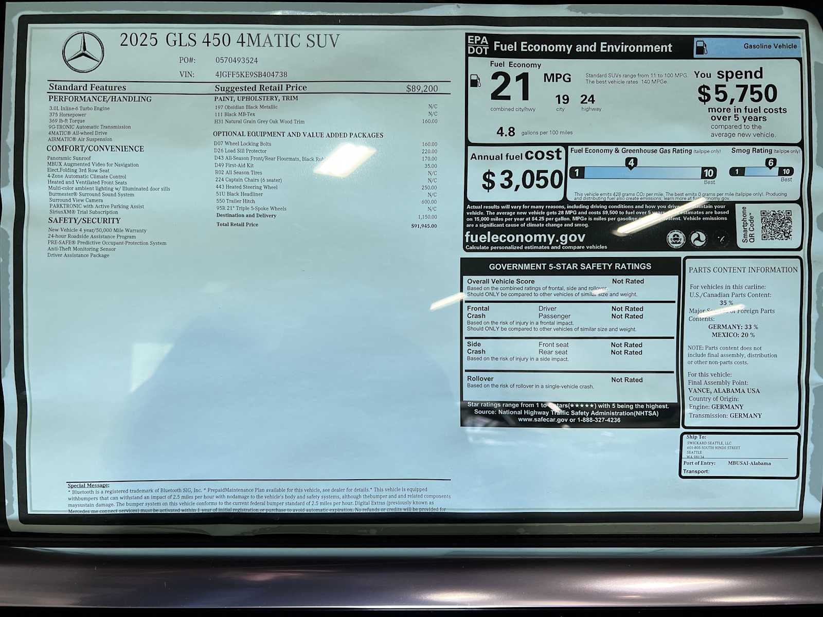 2025 Mercedes-Benz GLS GLS 450