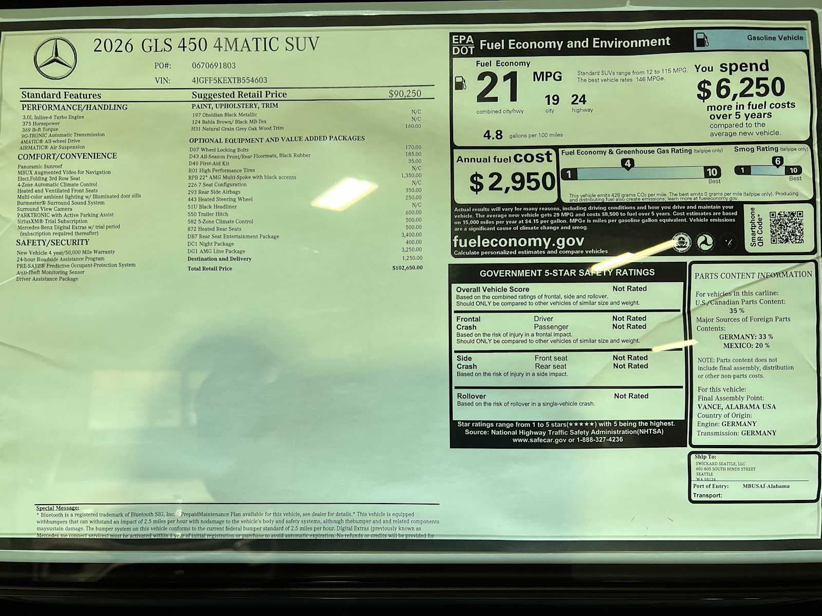 2026 Mercedes-Benz GLS 450 GLS 450