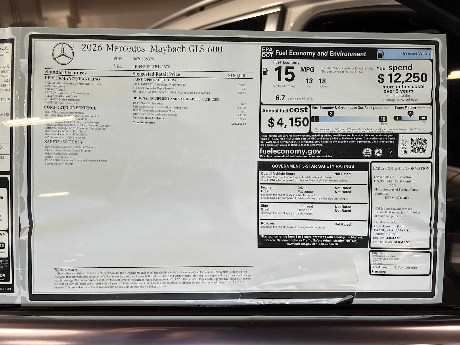 2026 Mercedes-Benz Maybach GLS 600 Maybach GLS 600