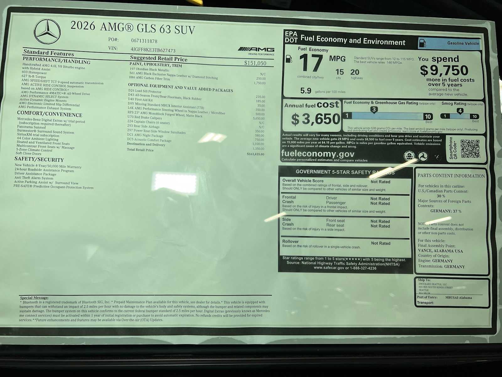 2026 Mercedes-Benz AMG® GLS 63 4MATIC®+ SUV