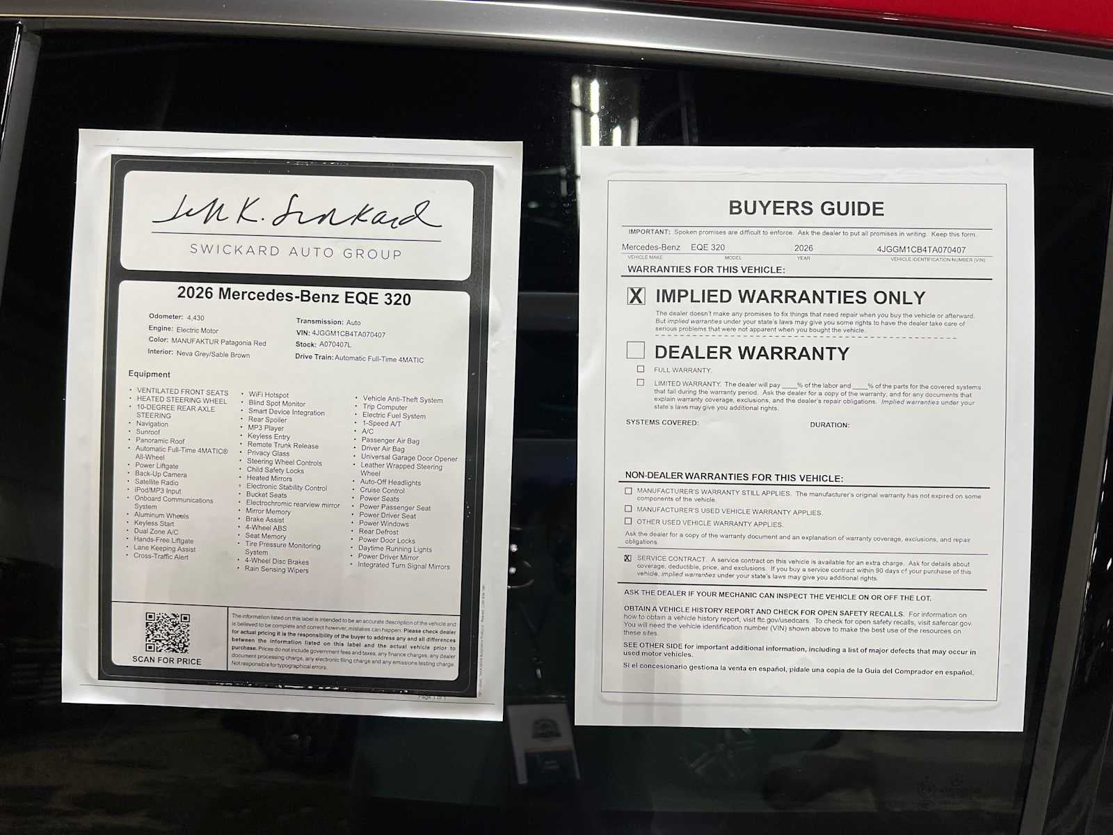 2026 Mercedes-Benz EQE 320 4MATIC® SUV