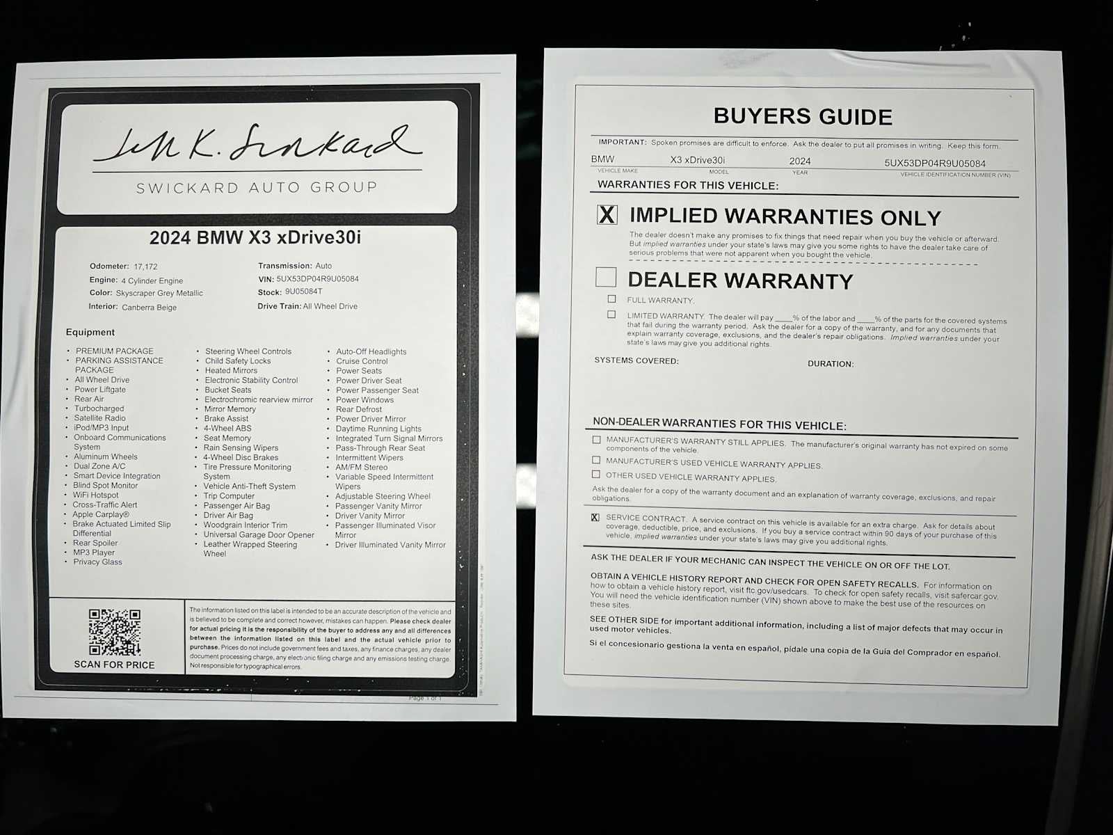 2024 BMW X3 xDrive30i xDrive30i