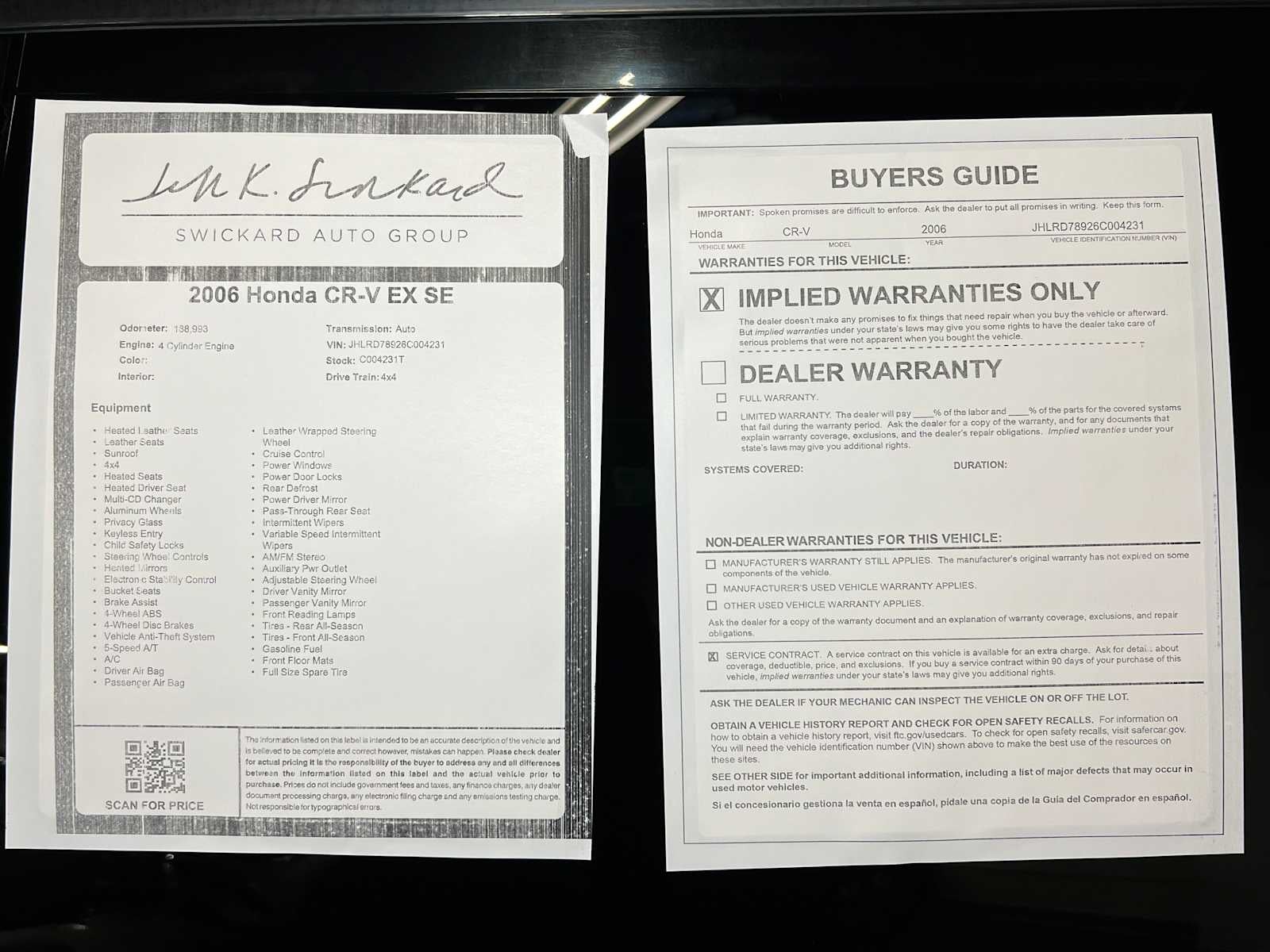 2006 Honda CR-V EX SE