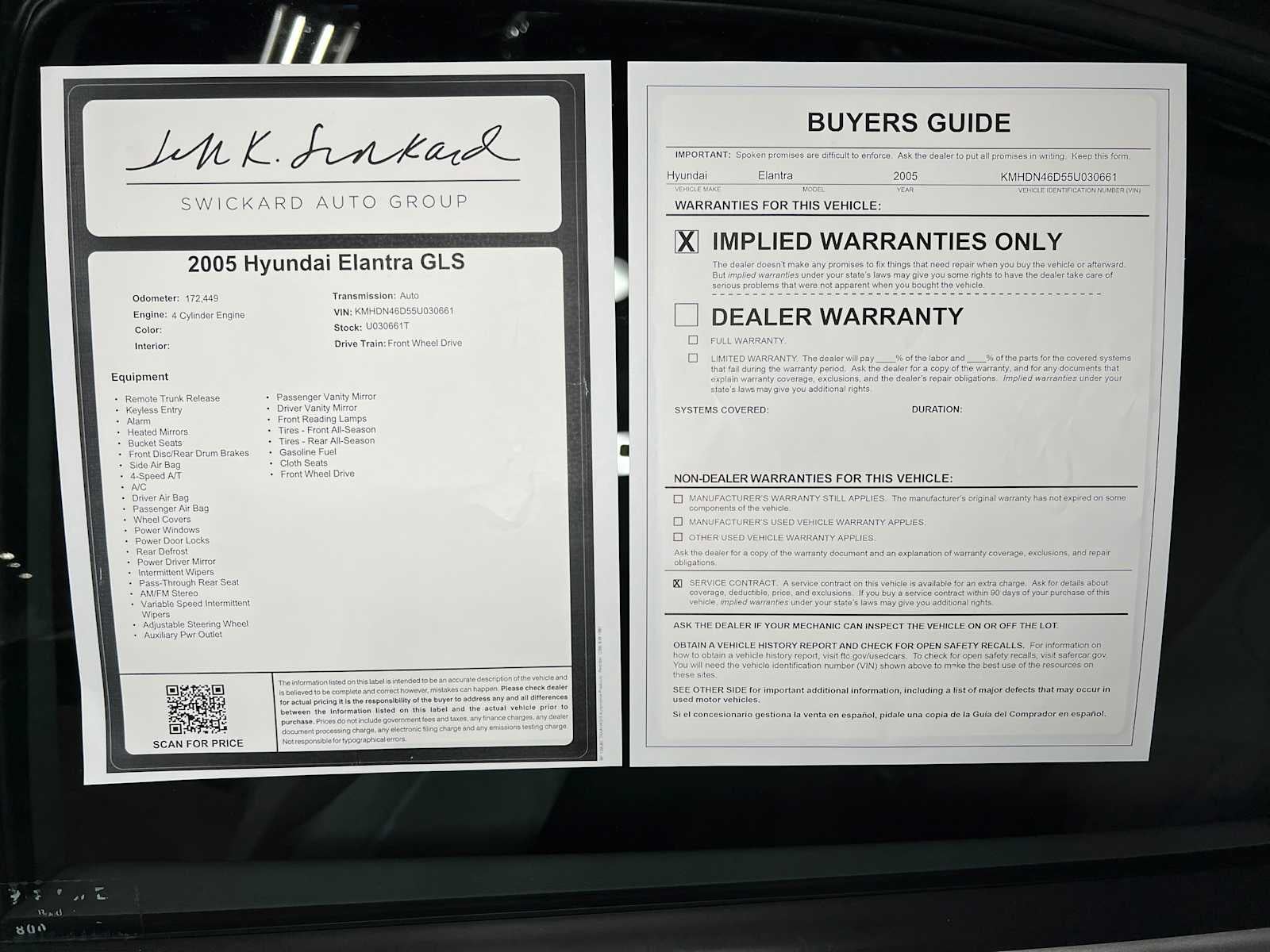 2005 Hyundai Elantra GLS