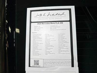 2026 Mercedes-Benz CLA 250 4MATIC® Coupe