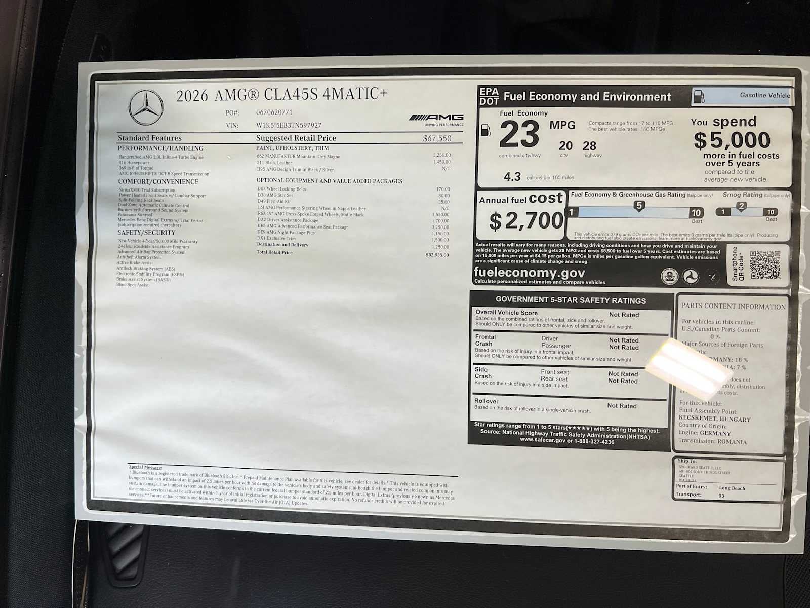 2026 Mercedes-Benz AMG® CLA 45 AMG® CLA 45