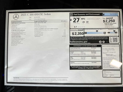 2025 Mercedes-Benz C 300 4MATIC® Sedan