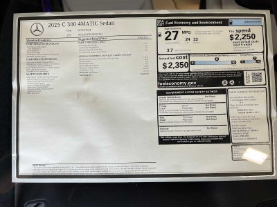2025 Mercedes-Benz C 300 4MATIC® Sedan