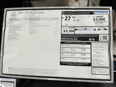 2026 Mercedes-Benz C 300 4MATIC® Sedan