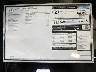 2025 Mercedes-Benz C 300 4MATIC® Sedan
