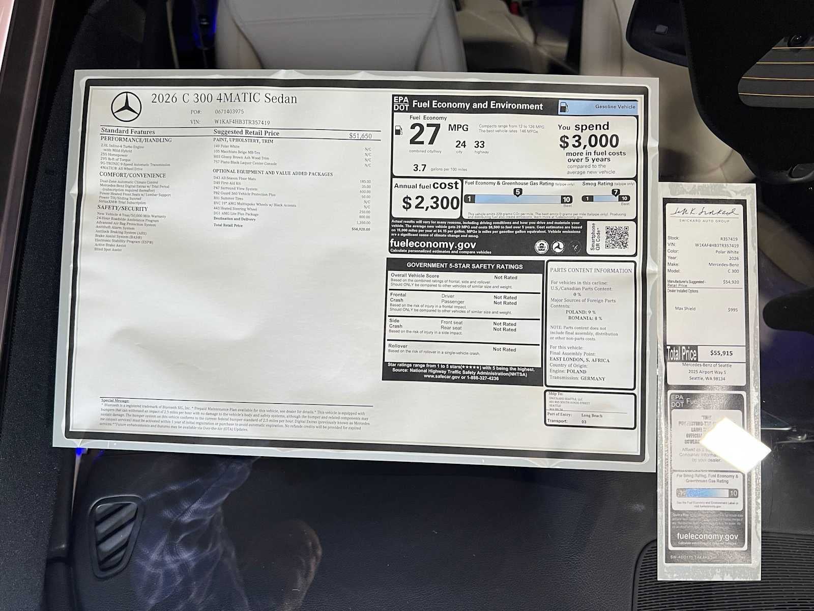 2026 Mercedes-Benz C 300 4MATIC® Sedan