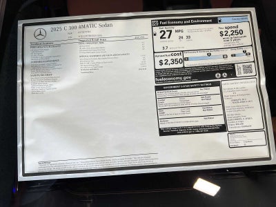 2025 Mercedes-Benz C 300 4MATIC® Sedan