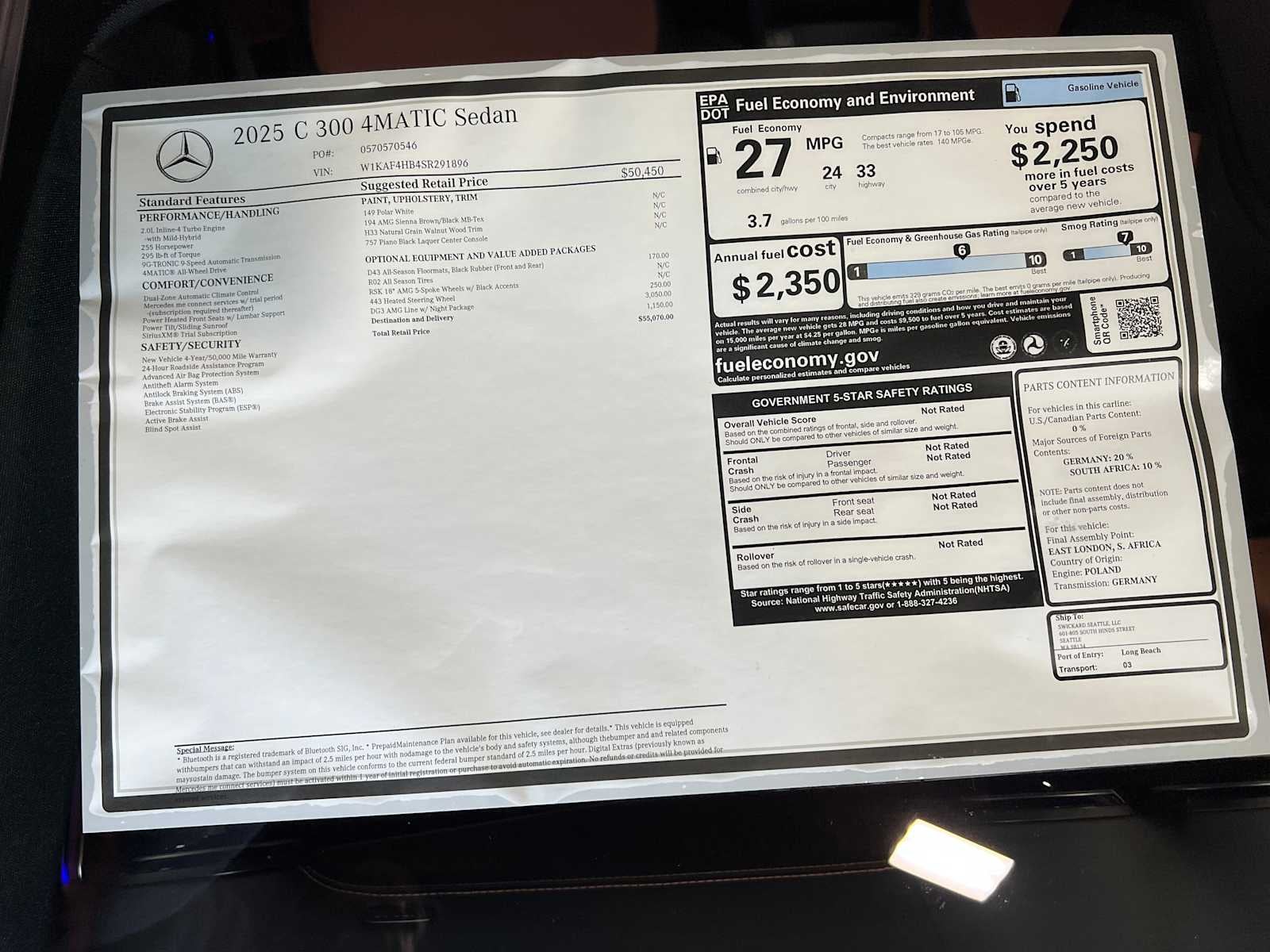 2025 Mercedes-Benz C 300 4MATIC® Sedan