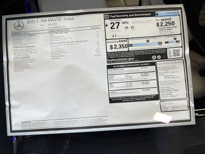 2025 Mercedes-Benz C 300 4MATIC® Sedan