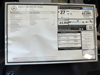 2025 Mercedes-Benz C 300 4MATIC® Sedan