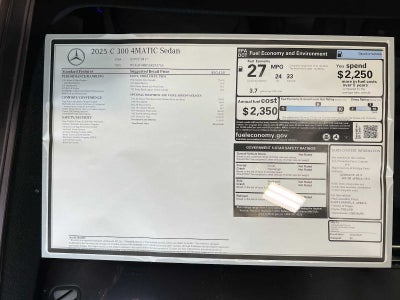 2025 Mercedes-Benz C 300 4MATIC® Sedan