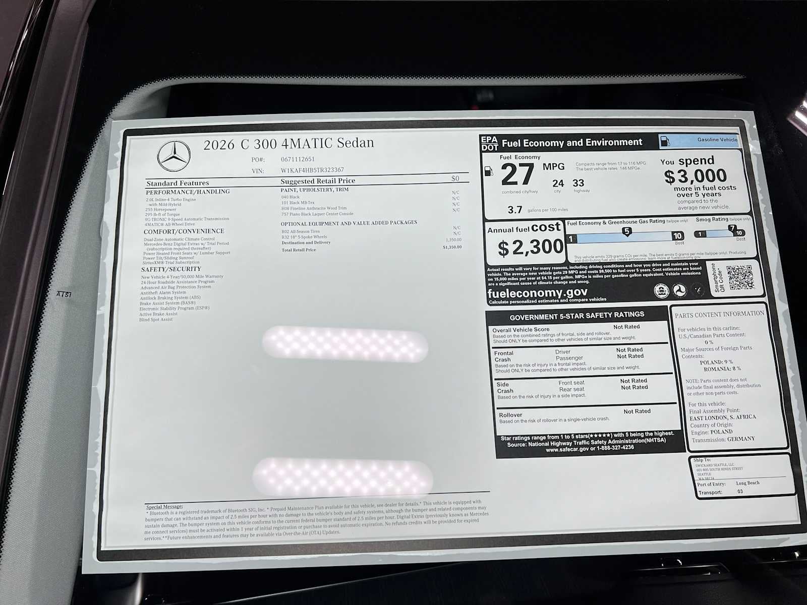 2026 Mercedes-Benz C 300 C 300