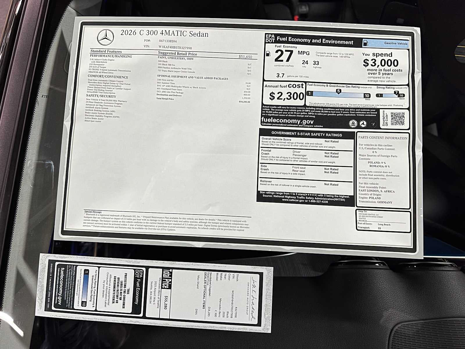 2026 Mercedes-Benz C 300 4MATIC® Sedan