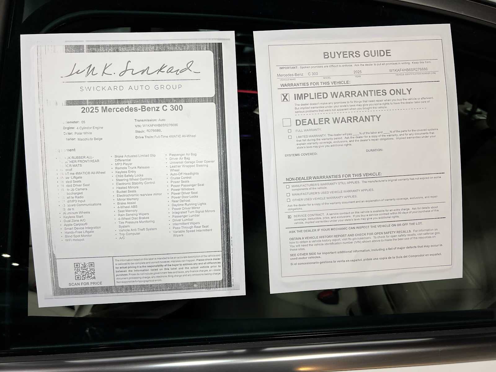 2025 Mercedes-Benz C-Class C 300