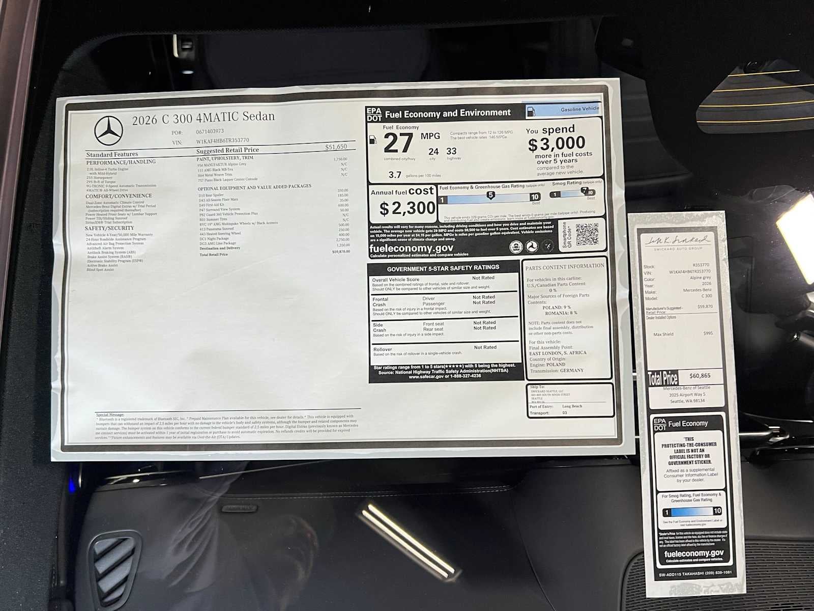 2026 Mercedes-Benz C 300 4MATIC® Sedan