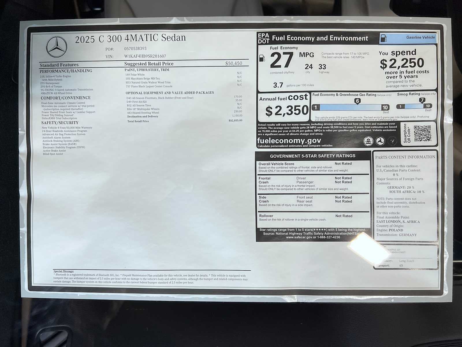 2025 Mercedes-Benz C 300 4MATIC® Sedan