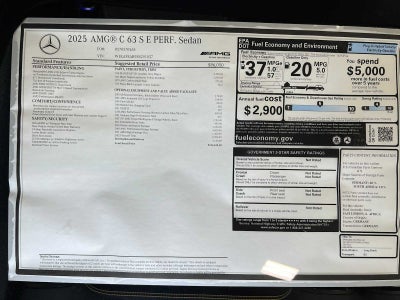 2025 Mercedes-Benz C-Class AMG® C 63 S E Performance