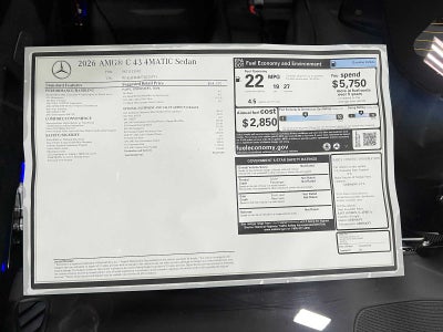 2026 Mercedes-Benz AMG® C 43 4MATIC® Sedan