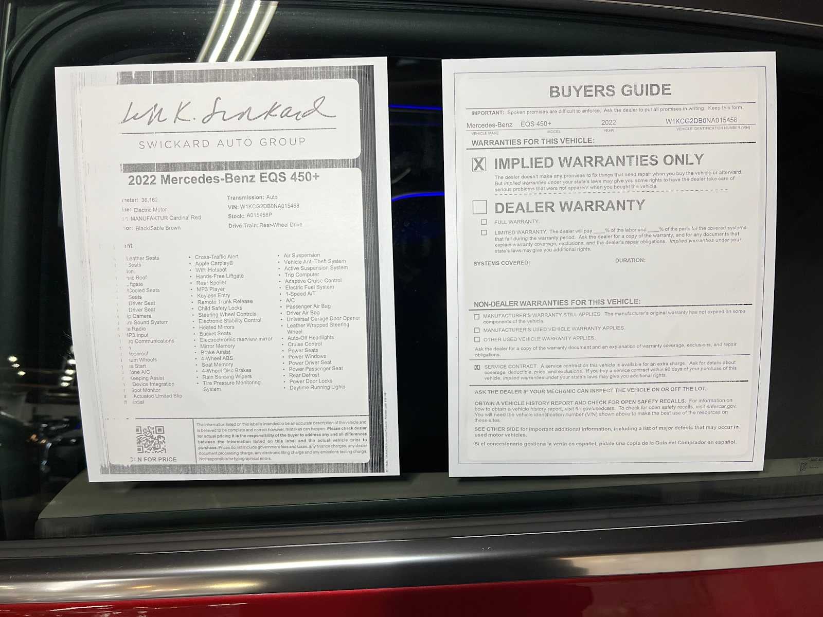 2022 Mercedes-Benz EQS 450+ Sedan