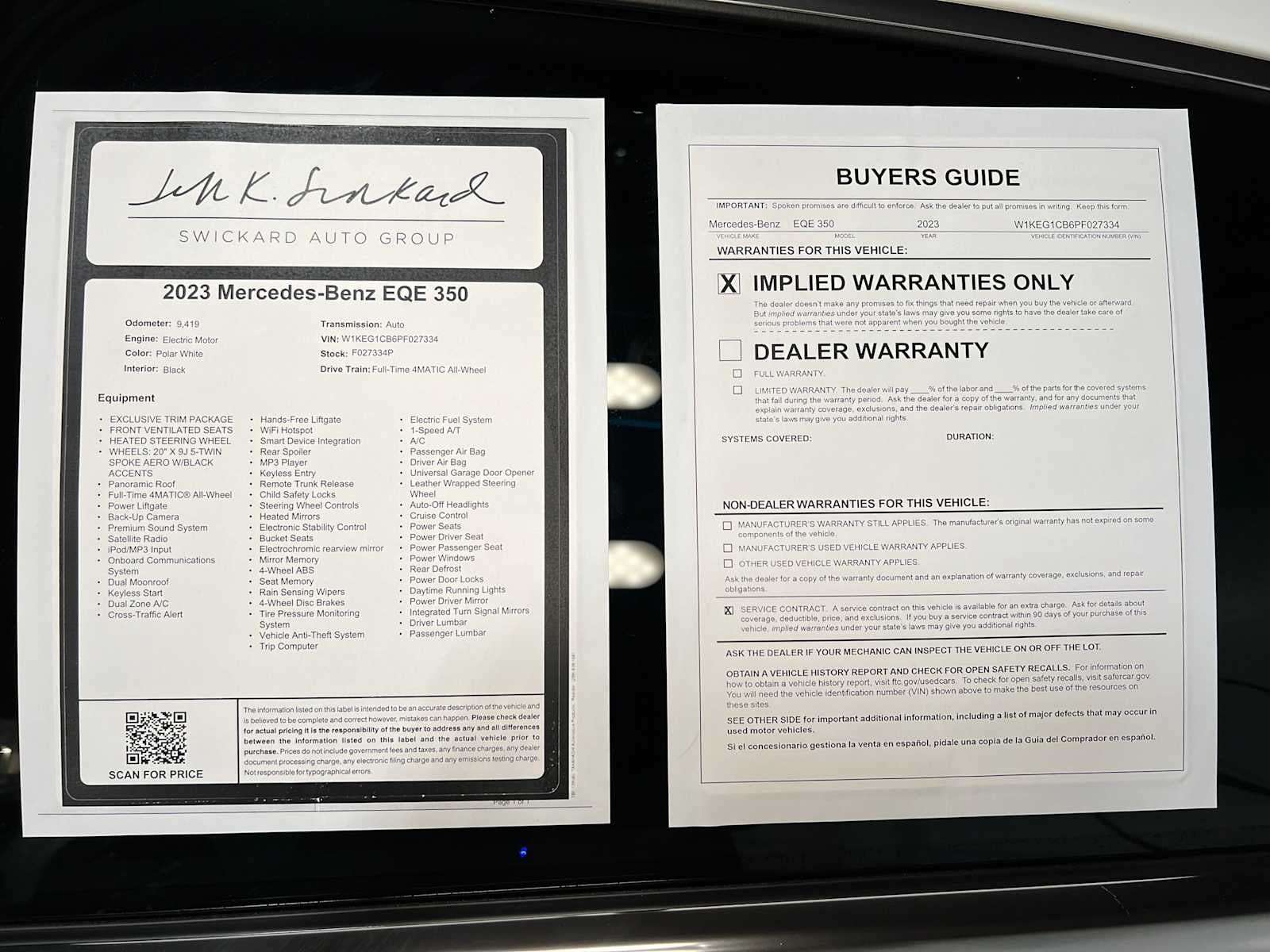 2023 Mercedes-Benz EQE 350 4MATIC®+ Sedan